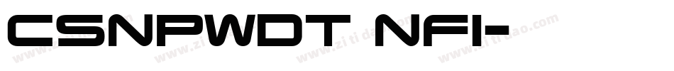 CSNPWDT NFI字体转换